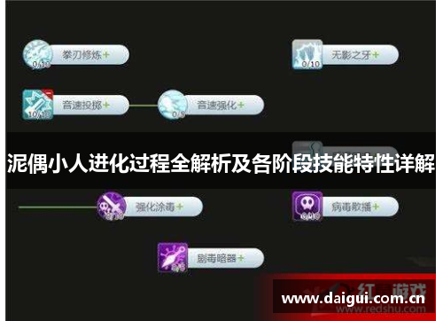 泥偶小人进化过程全解析及各阶段技能特性详解
